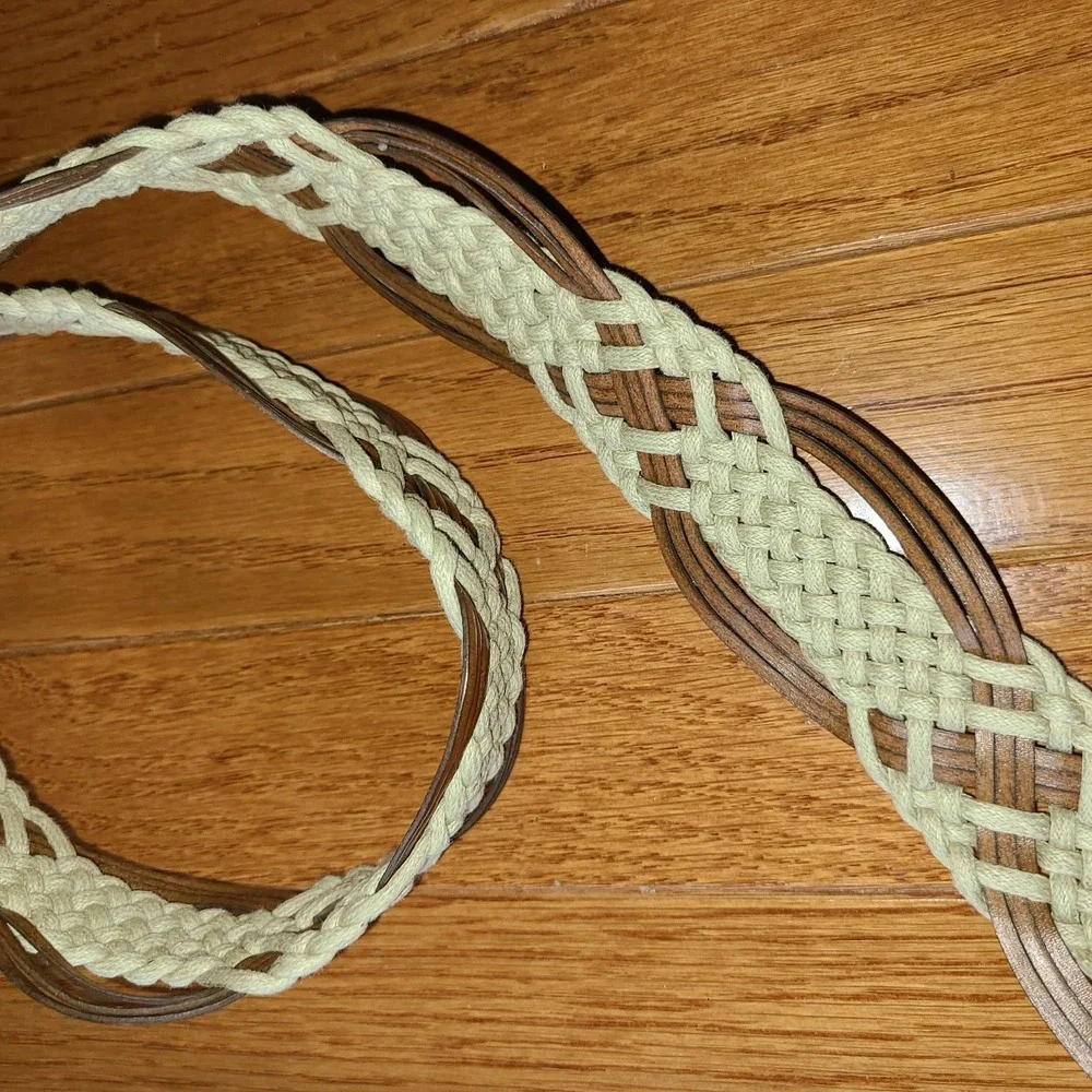 NWT Faded Glory Two Tone Adjustable Woven Belt Western Country Farmwear